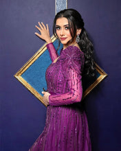 Load image into Gallery viewer, Purple embellished dress
