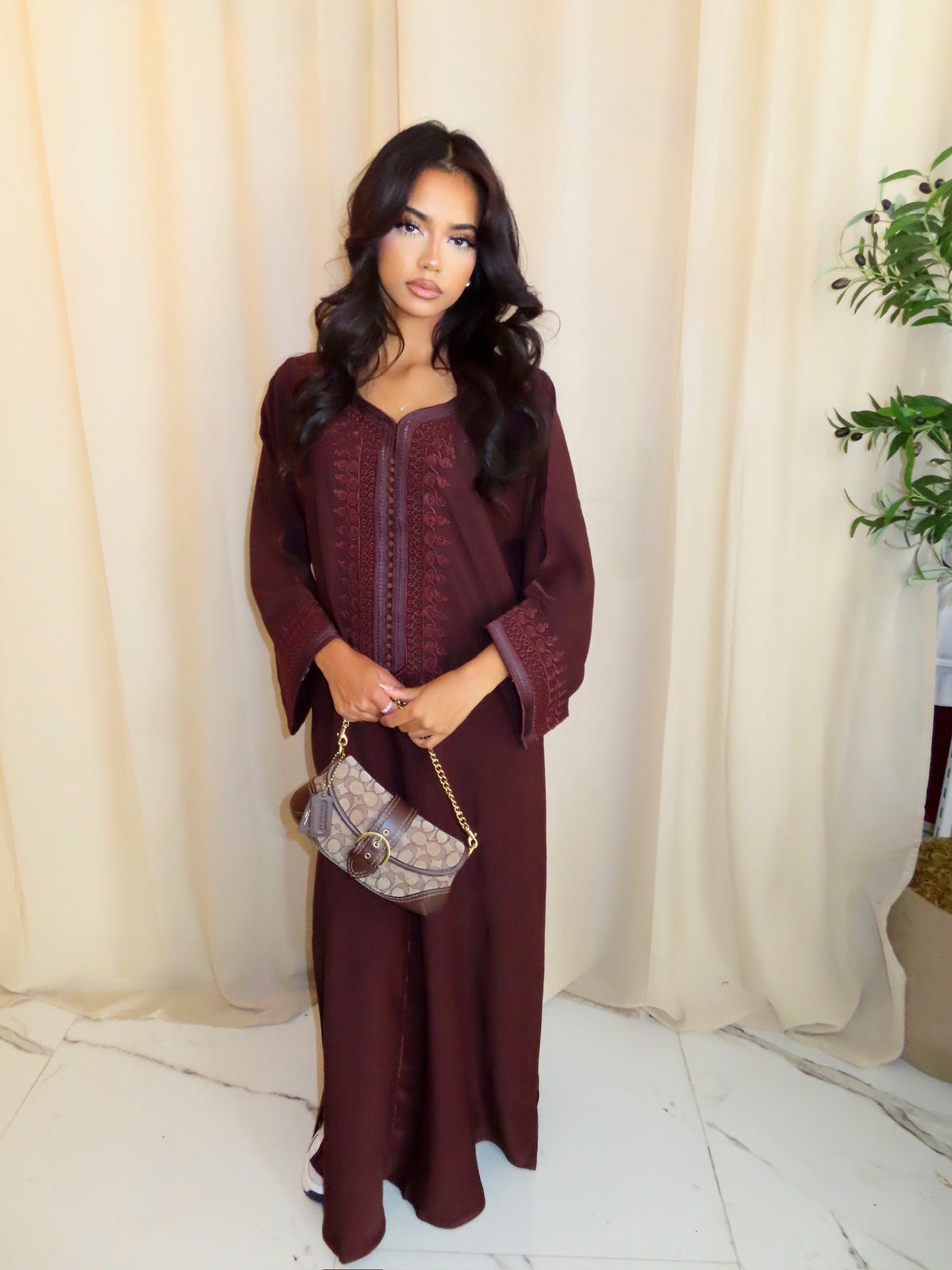 Dark Brown Gandoura & Hijab