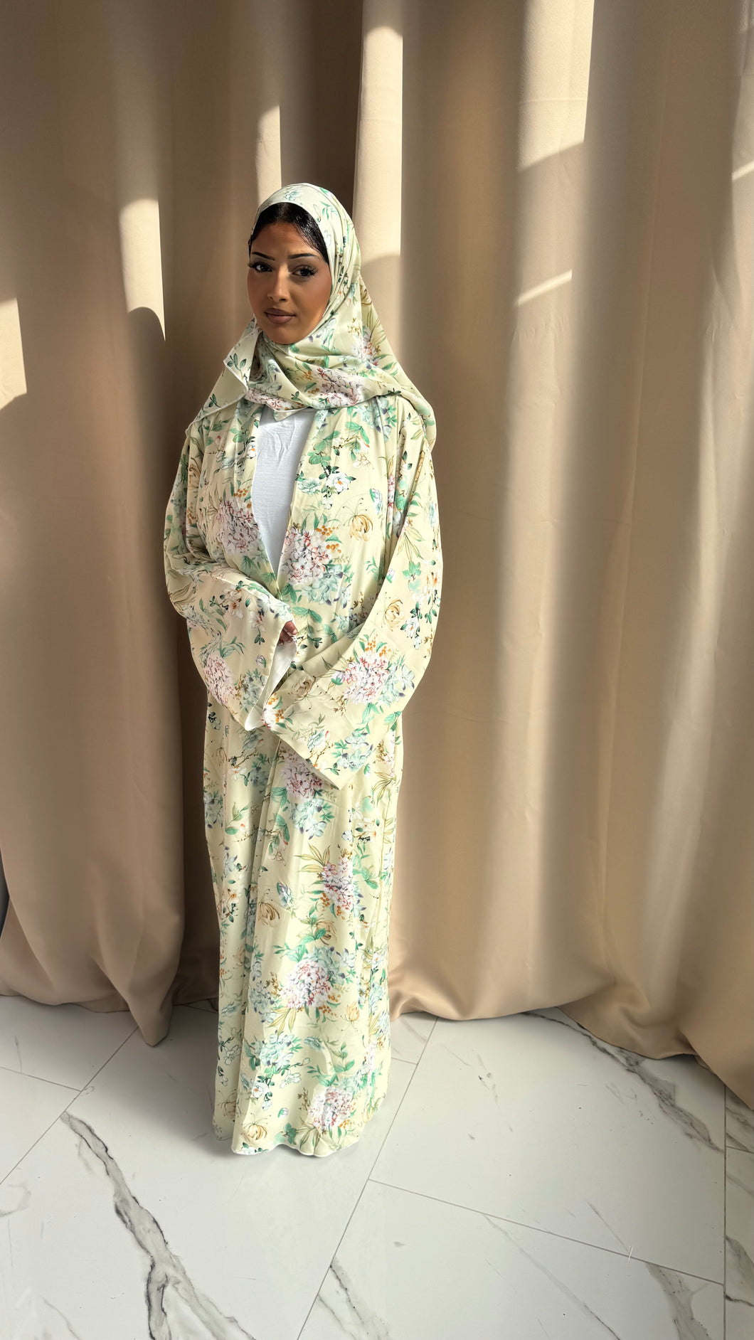 Botanical Chiffon Abaya