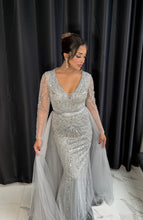 Load image into Gallery viewer, Long sleeve embellished dress with skirt
