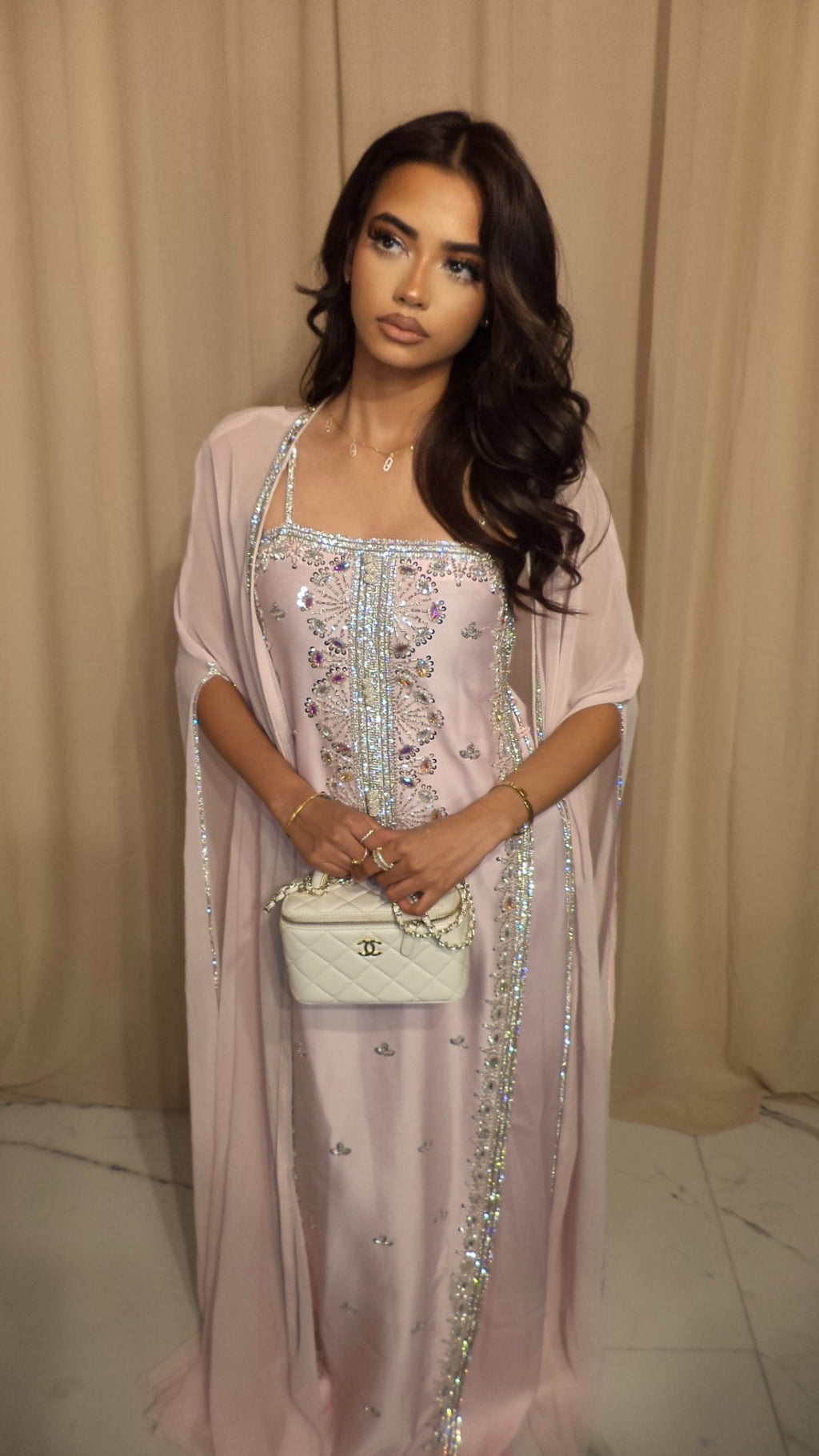 Baby Pink corset Emirati dress