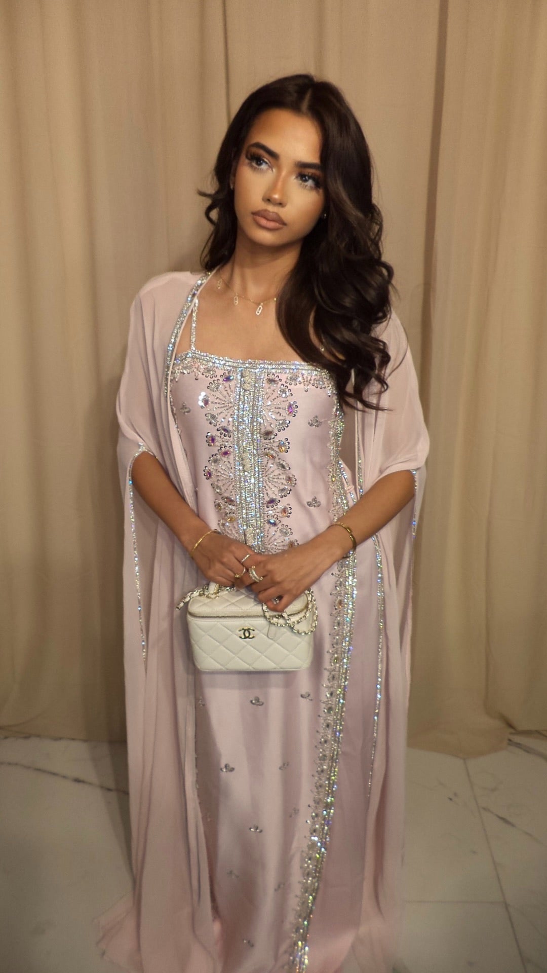 Baby Pink corset Emirati dress