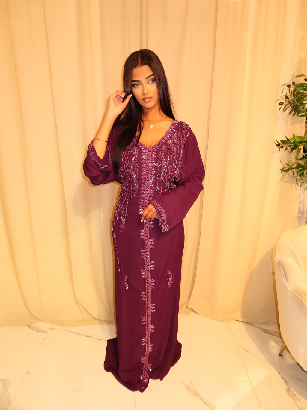 VIP Dark Purple Kaftan