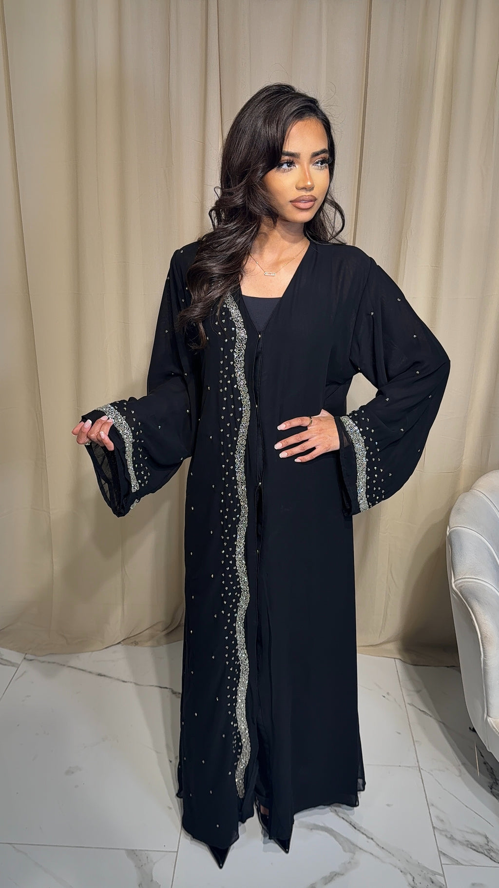 Zahraa Double Chiffon Abaya & Hijab