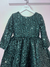 Load image into Gallery viewer, Long sleeve sequin bow Dress
