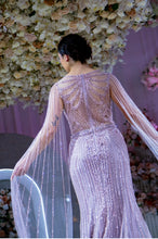 Load image into Gallery viewer, Pink cape sleeve dress
