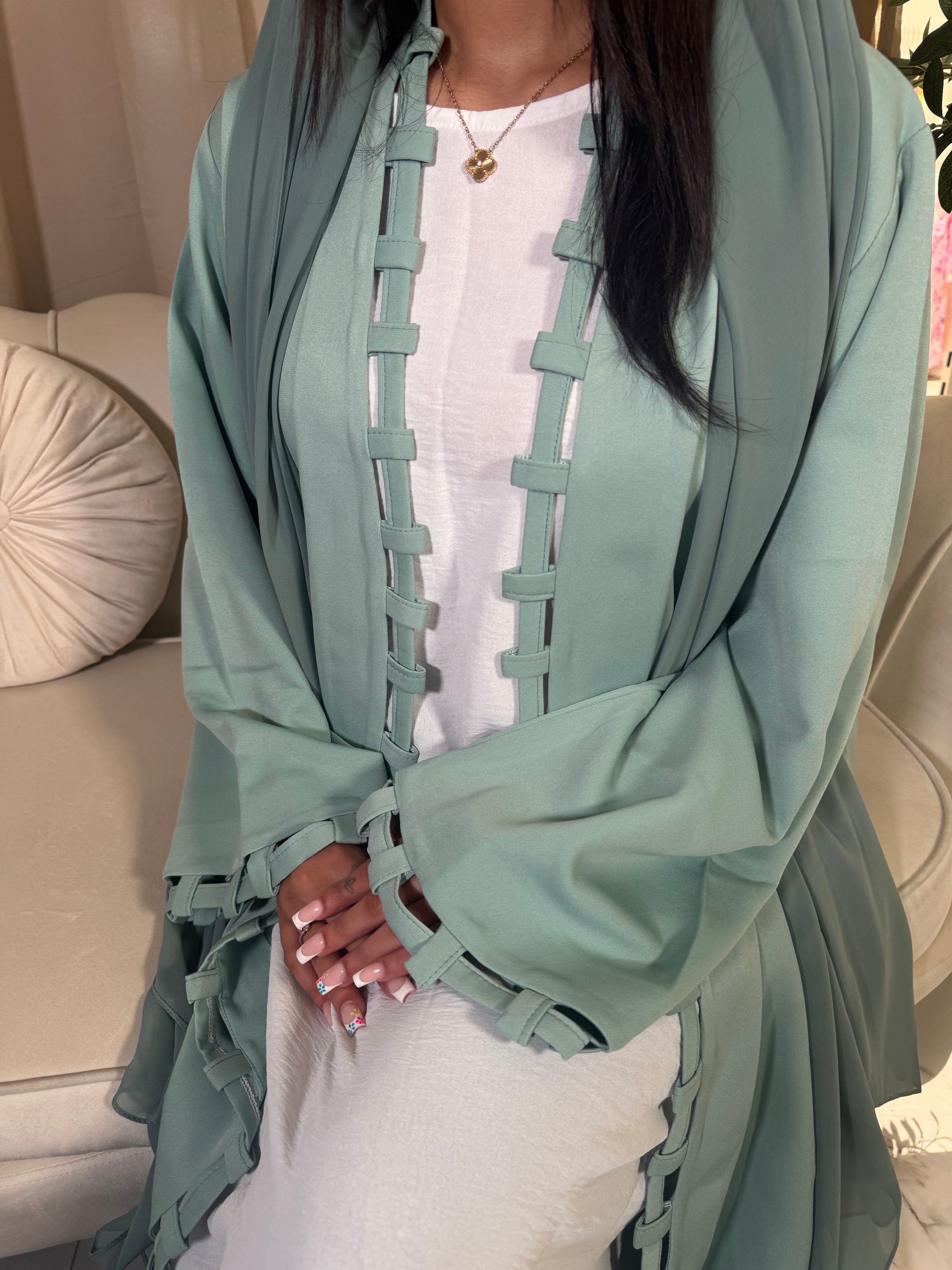 Cyan Abaya & scarf