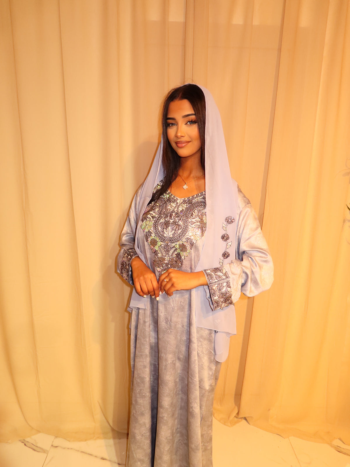 Grey and Silver Makhwer & Sheilha