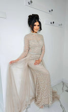 Load image into Gallery viewer, Long sleeve embellished dress with skirt
