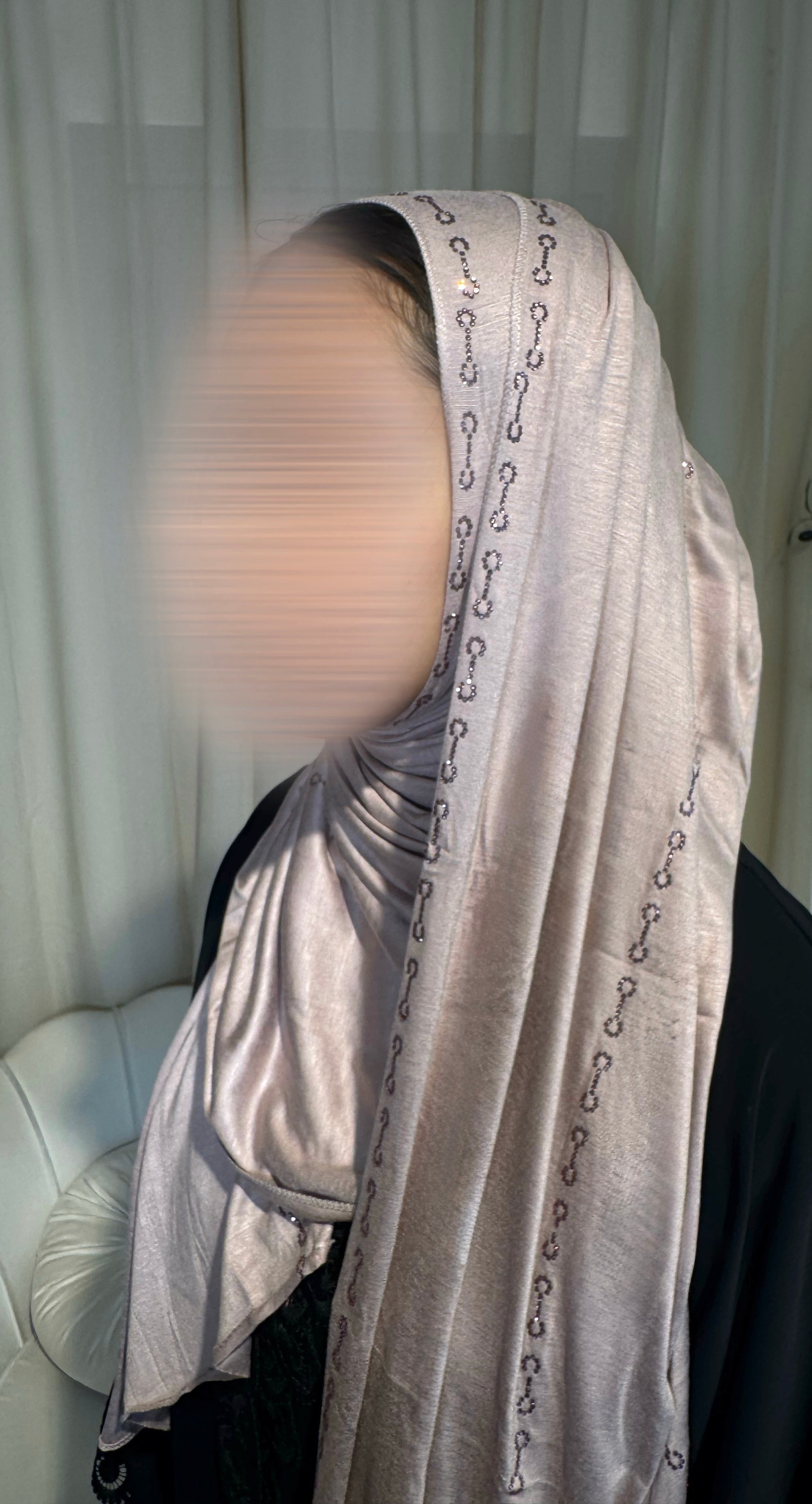 Premium Dusty Pink Jersey Embellished Hijab