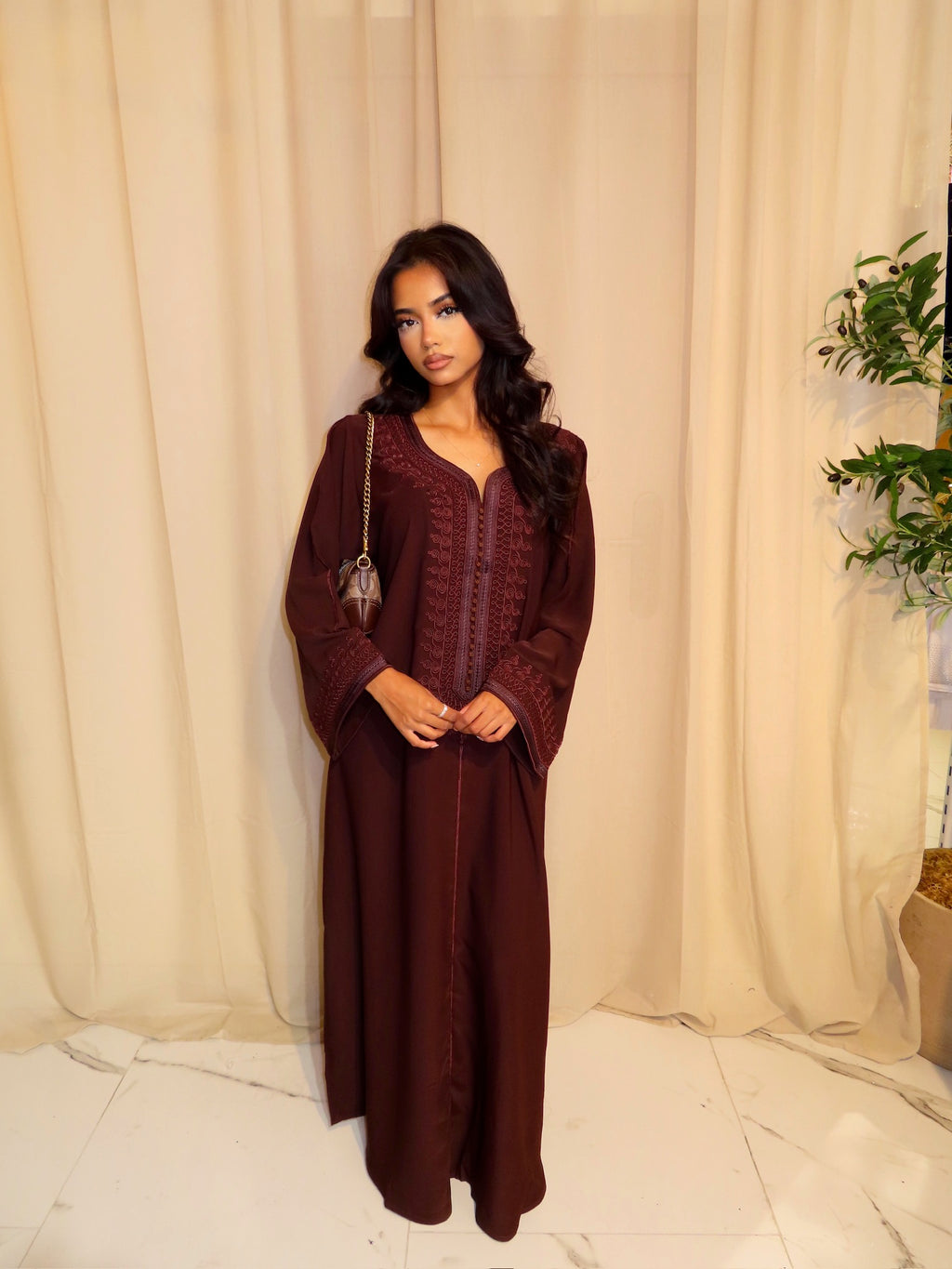 Dark Brown Gandoura & Hijab