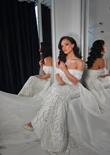 Load image into Gallery viewer, Off shoulder embellished dress
