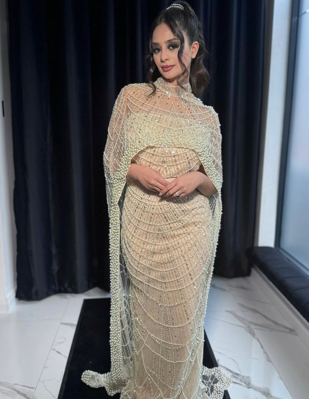 Cape beaded dress
