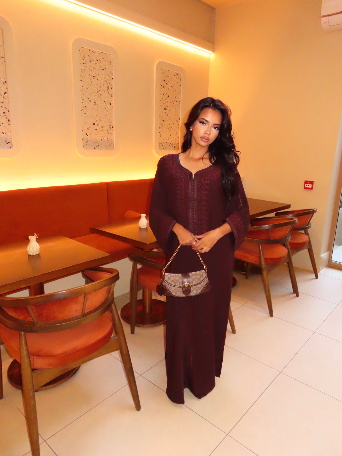 Dark Brown Gandoura & Hijab
