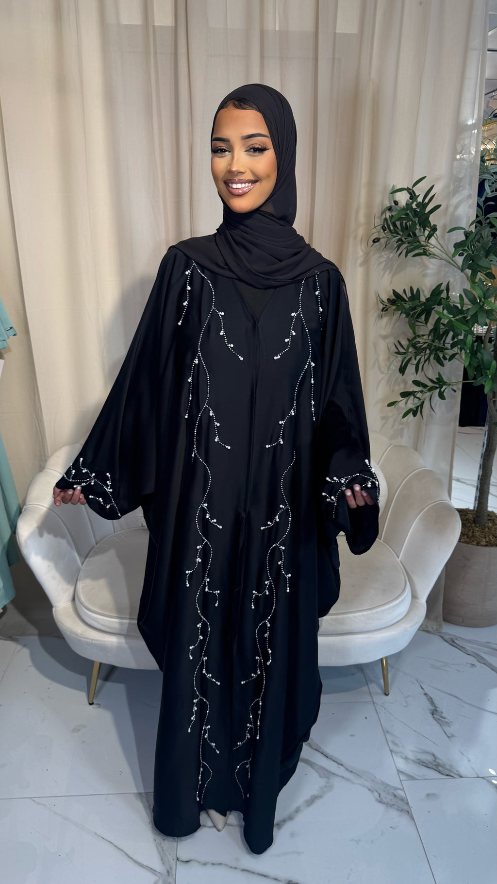 Black Batwing Abaya