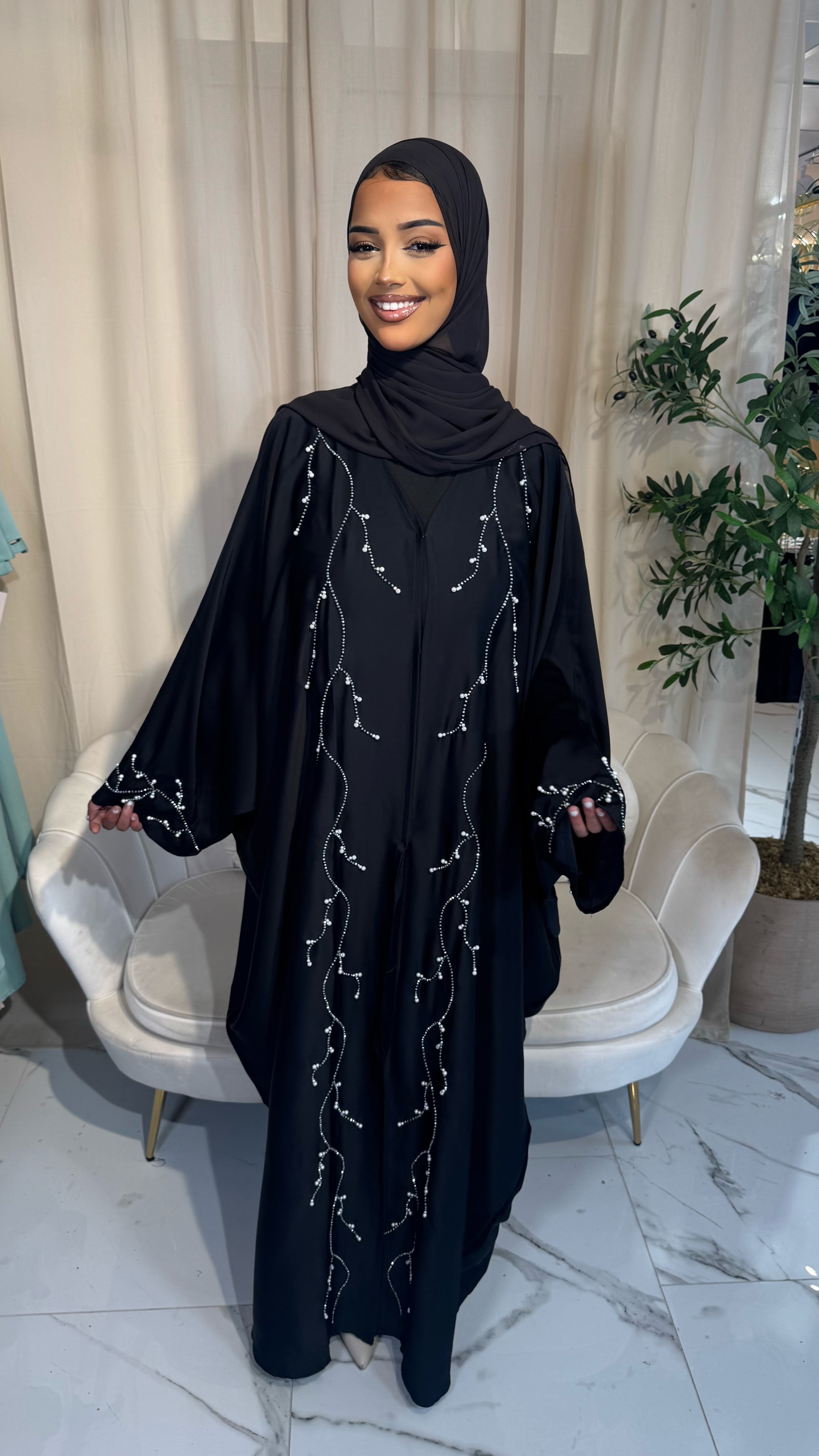 Black Batwing Abaya