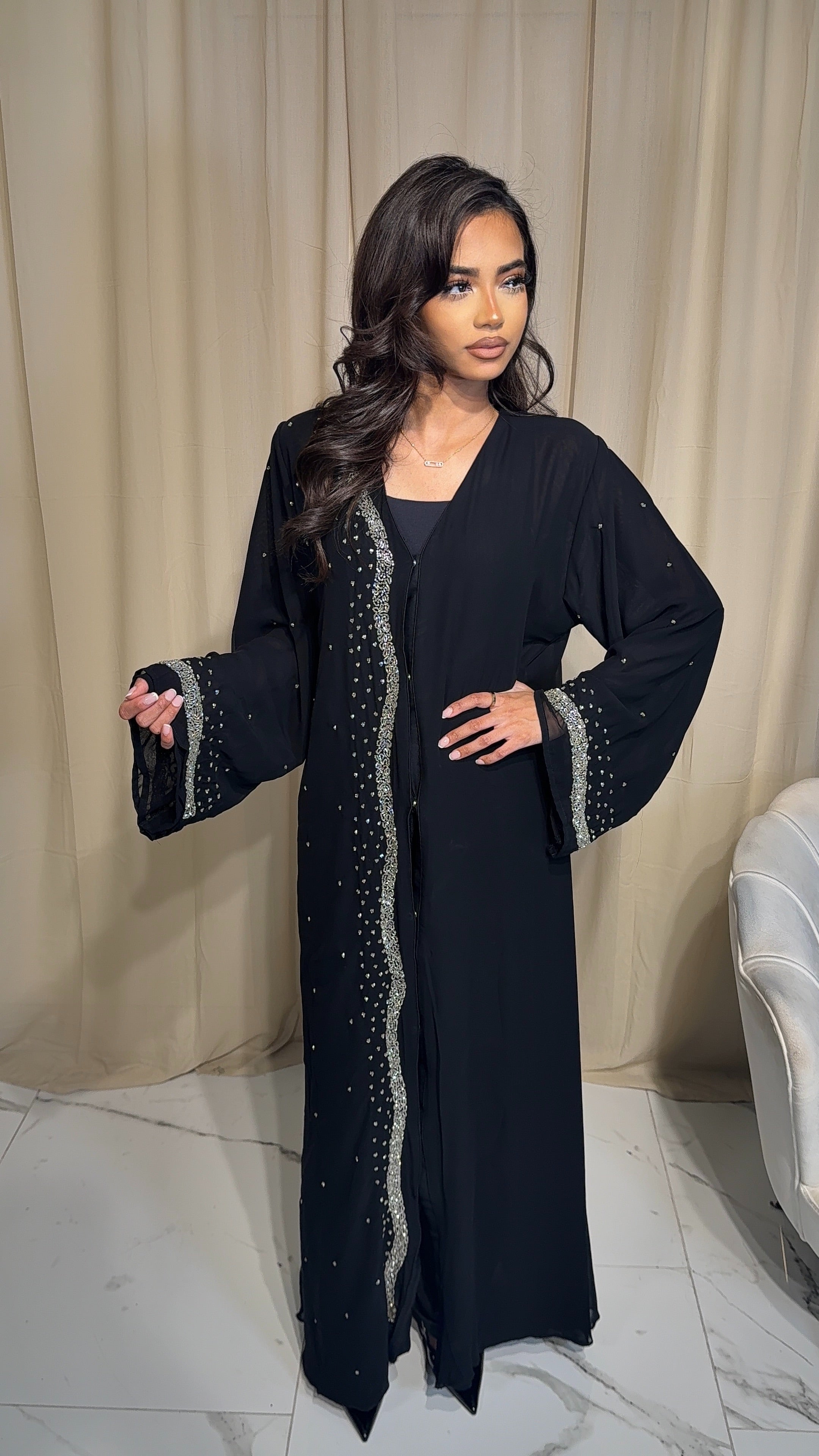 Zahraa Double Chiffon Abaya & Hijab