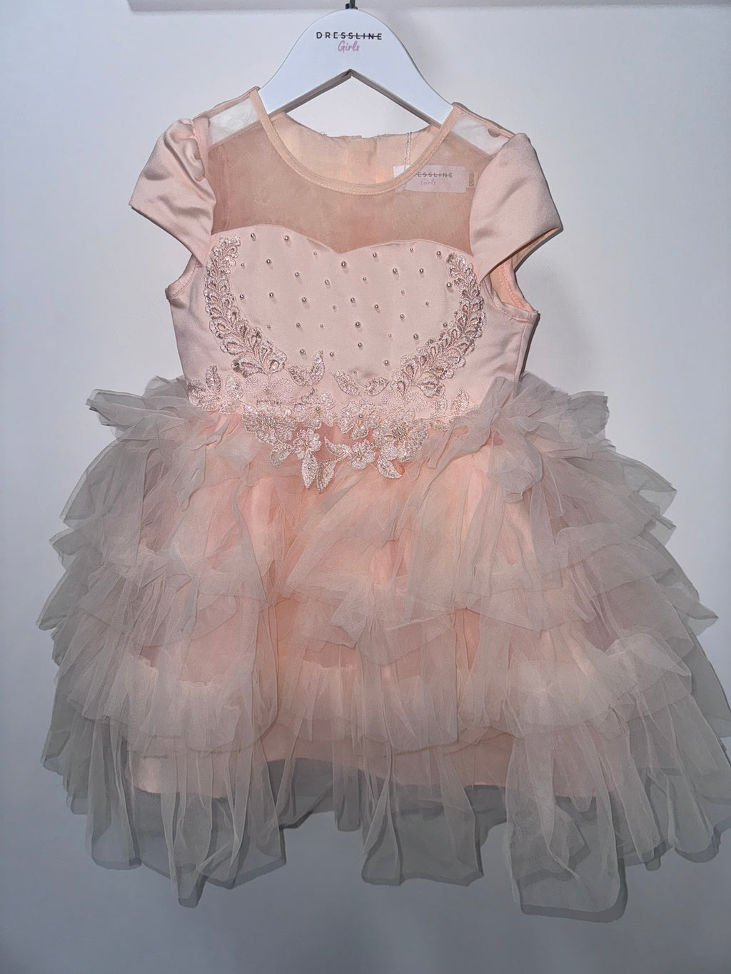 Peach  Pear Tulle Party Dress