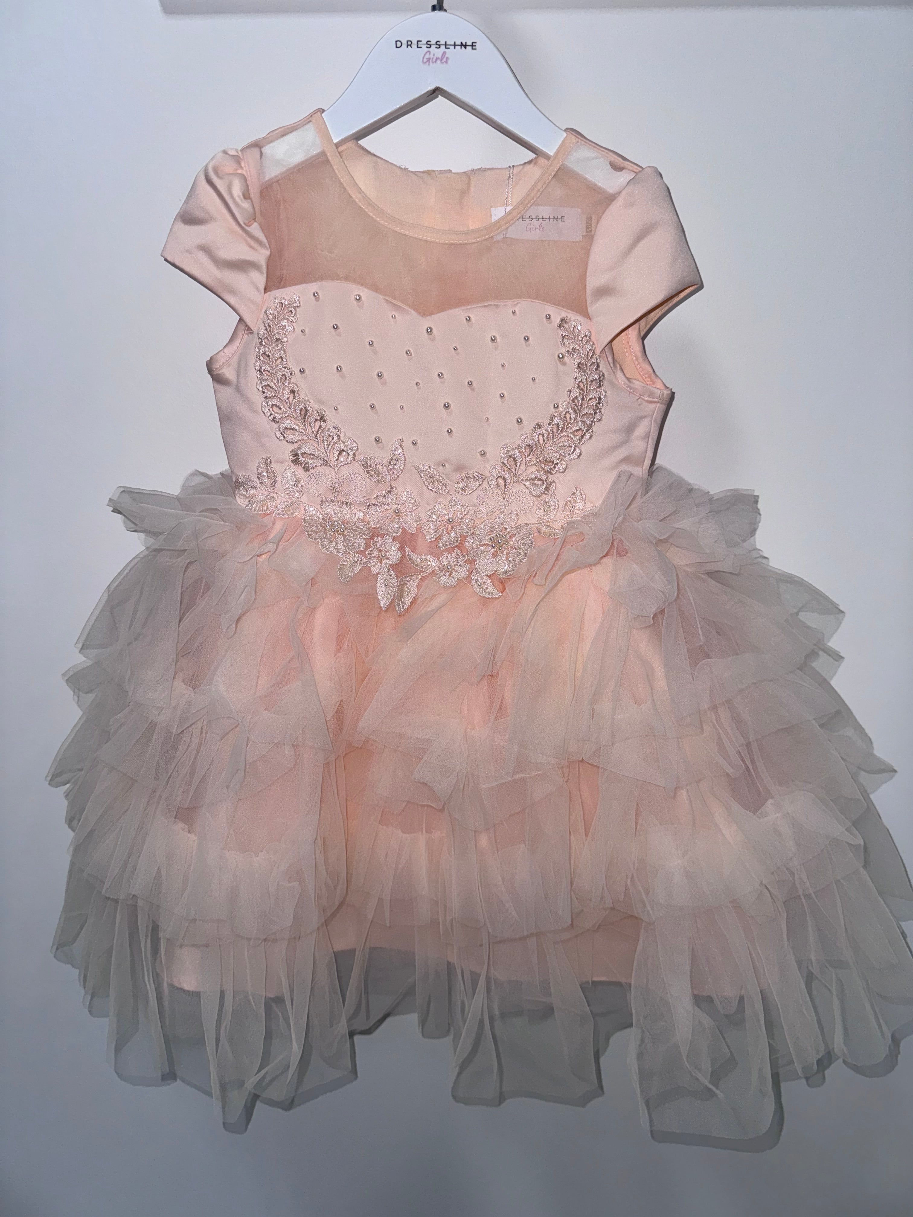 Peach  Pear Tulle Party Dress