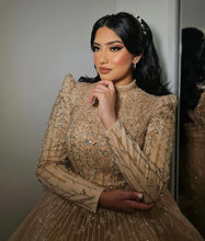 Load image into Gallery viewer, Long sleeve embellished dress
