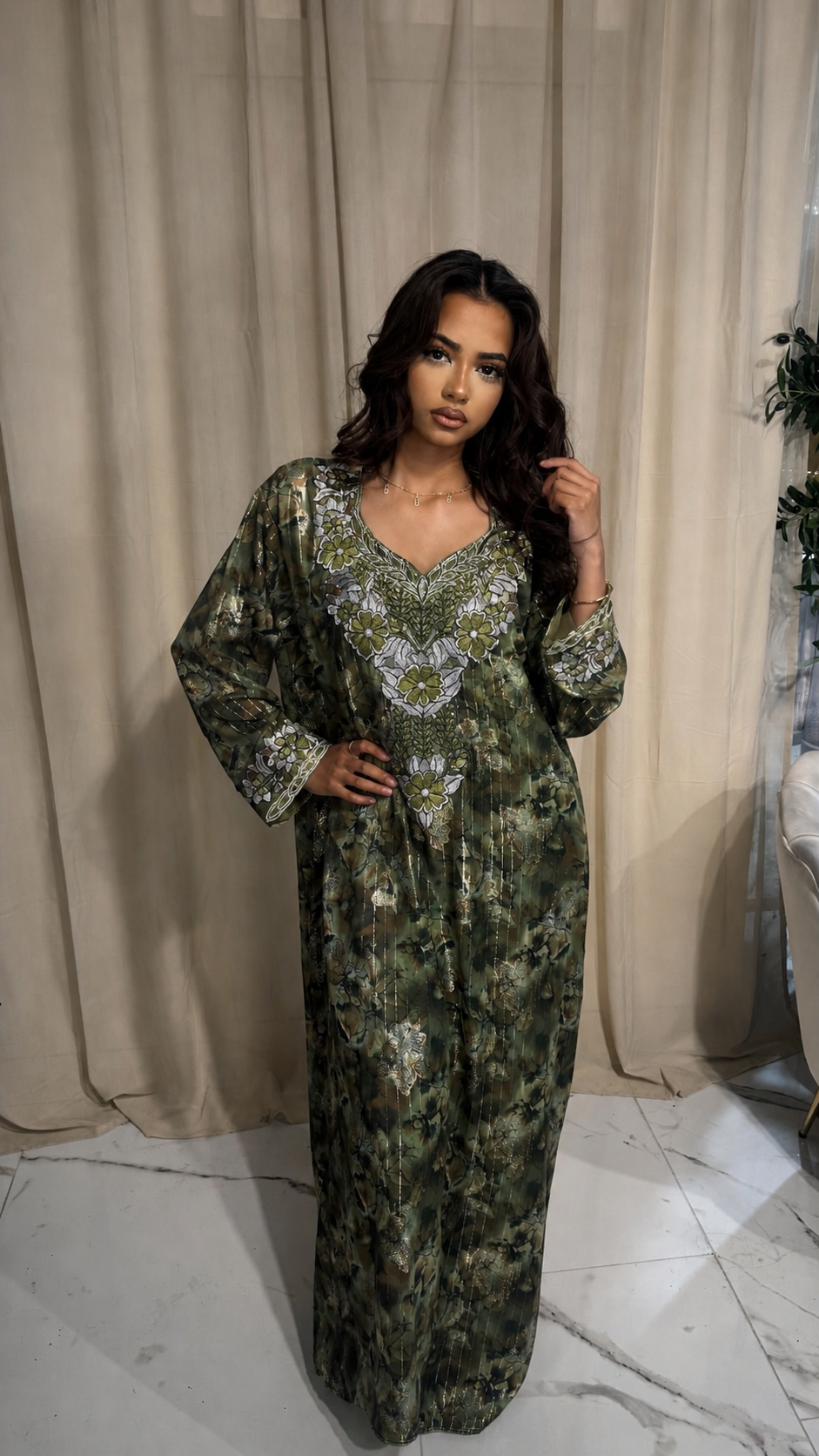 Green Chiffon Makhawer #2