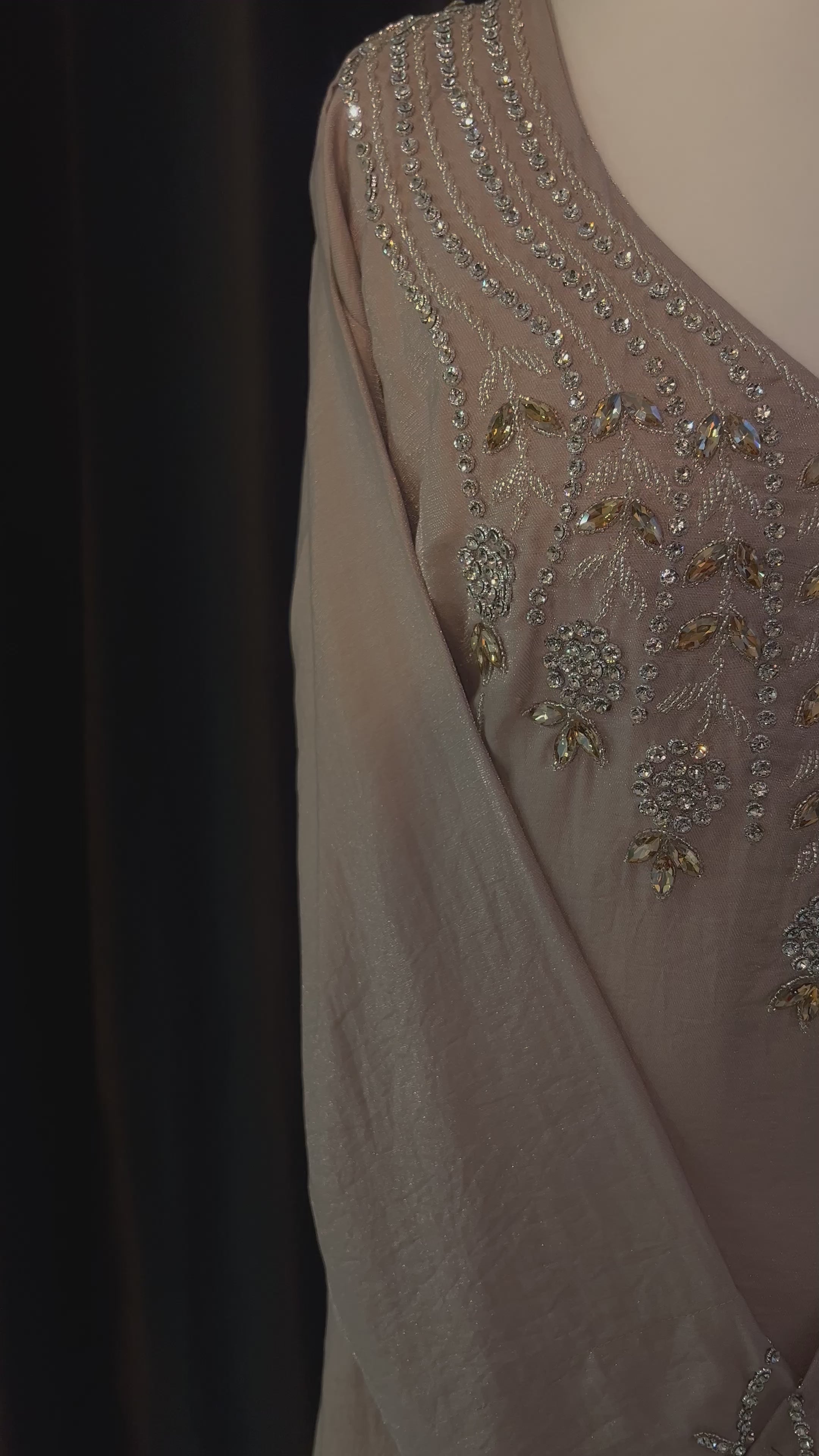 Light Brown Shimmer Makhawer Size (54)