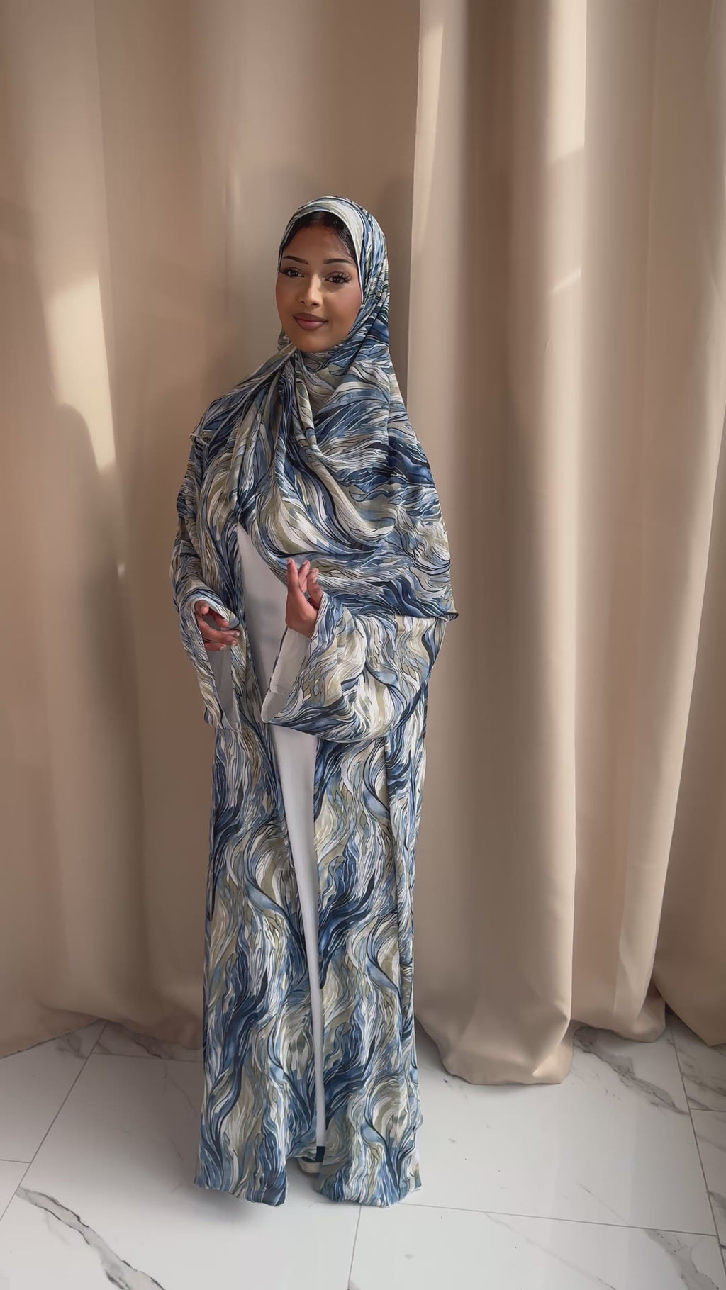 Summer Waves Chiffon Abaya