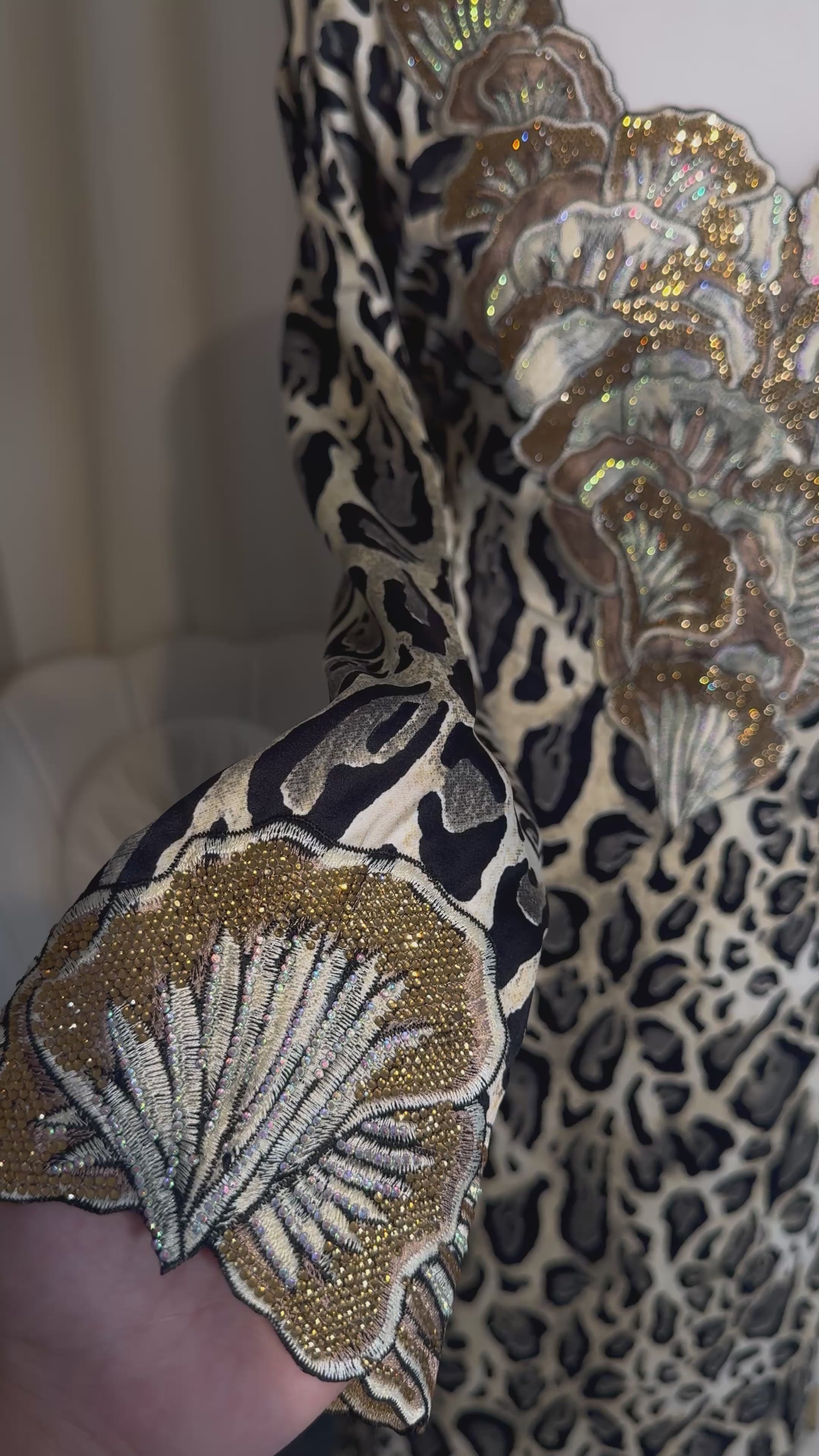 Cream Leopard Print Makhawer & Sheila