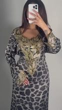 Load and play video in Gallery viewer, Black leopard print Makhawer
