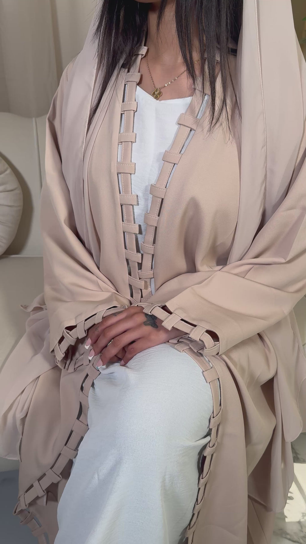 Beige Abaya & scarf