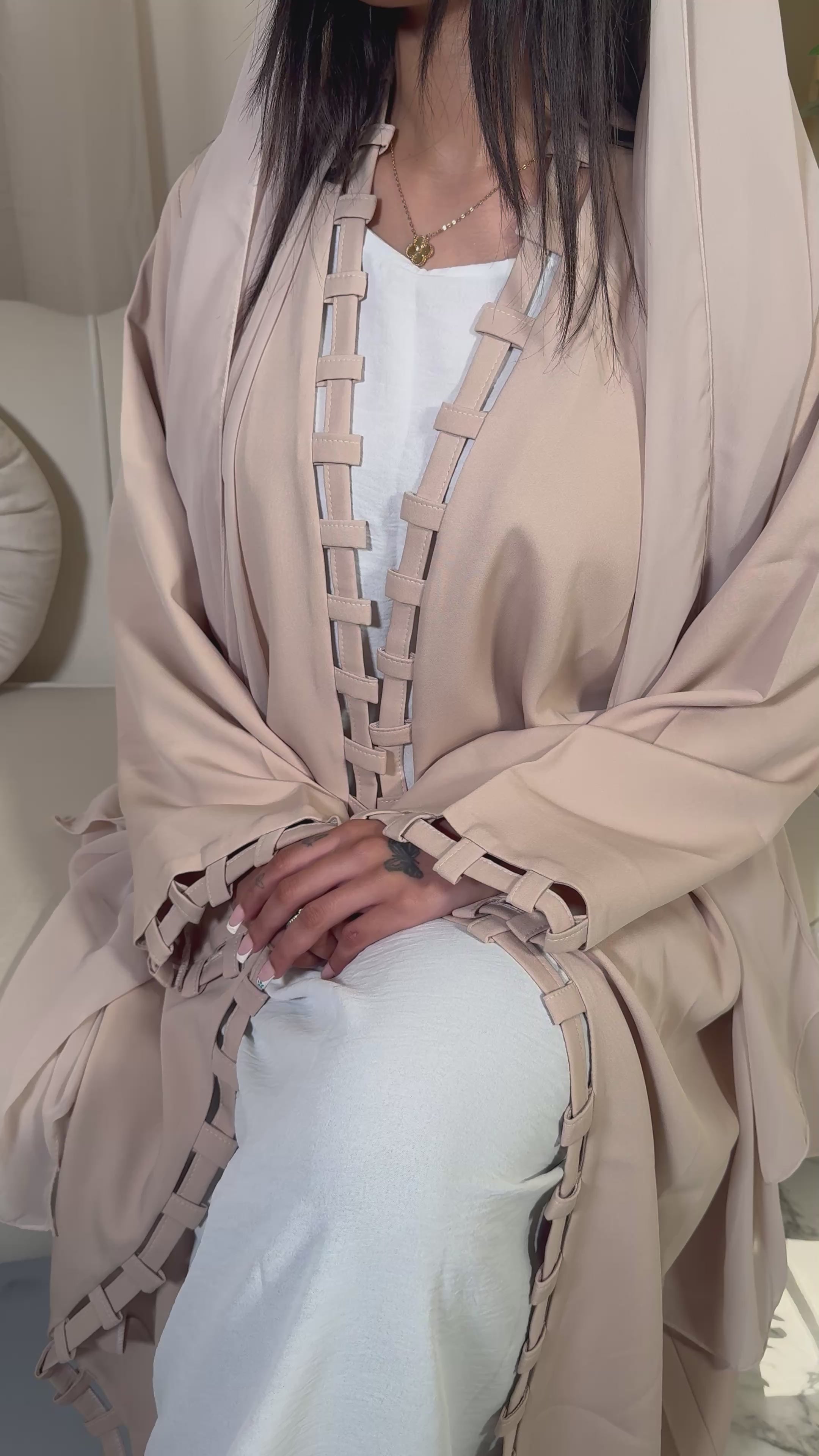 Beige Abaya & scarf