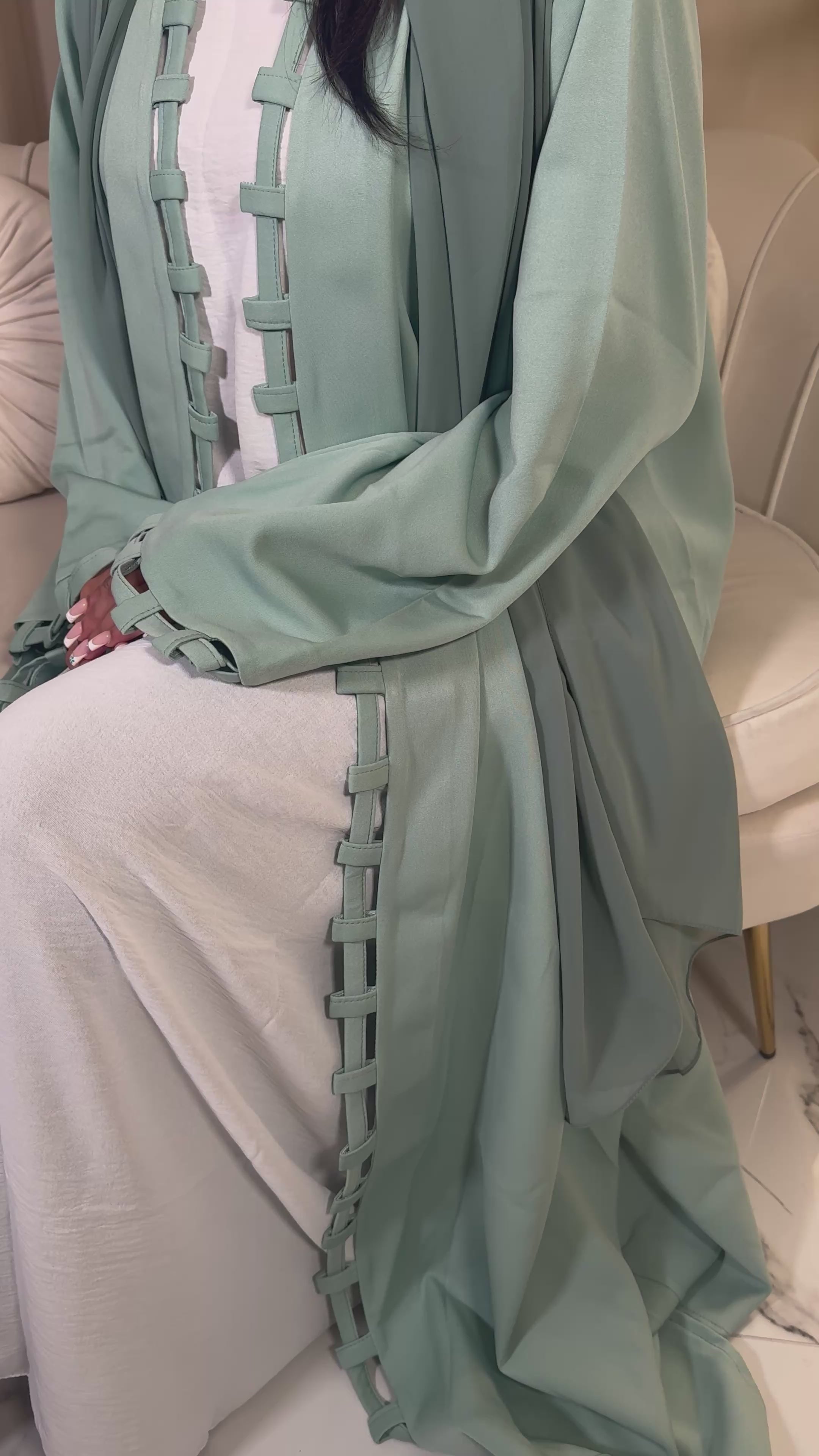 Cyan Abaya & scarf