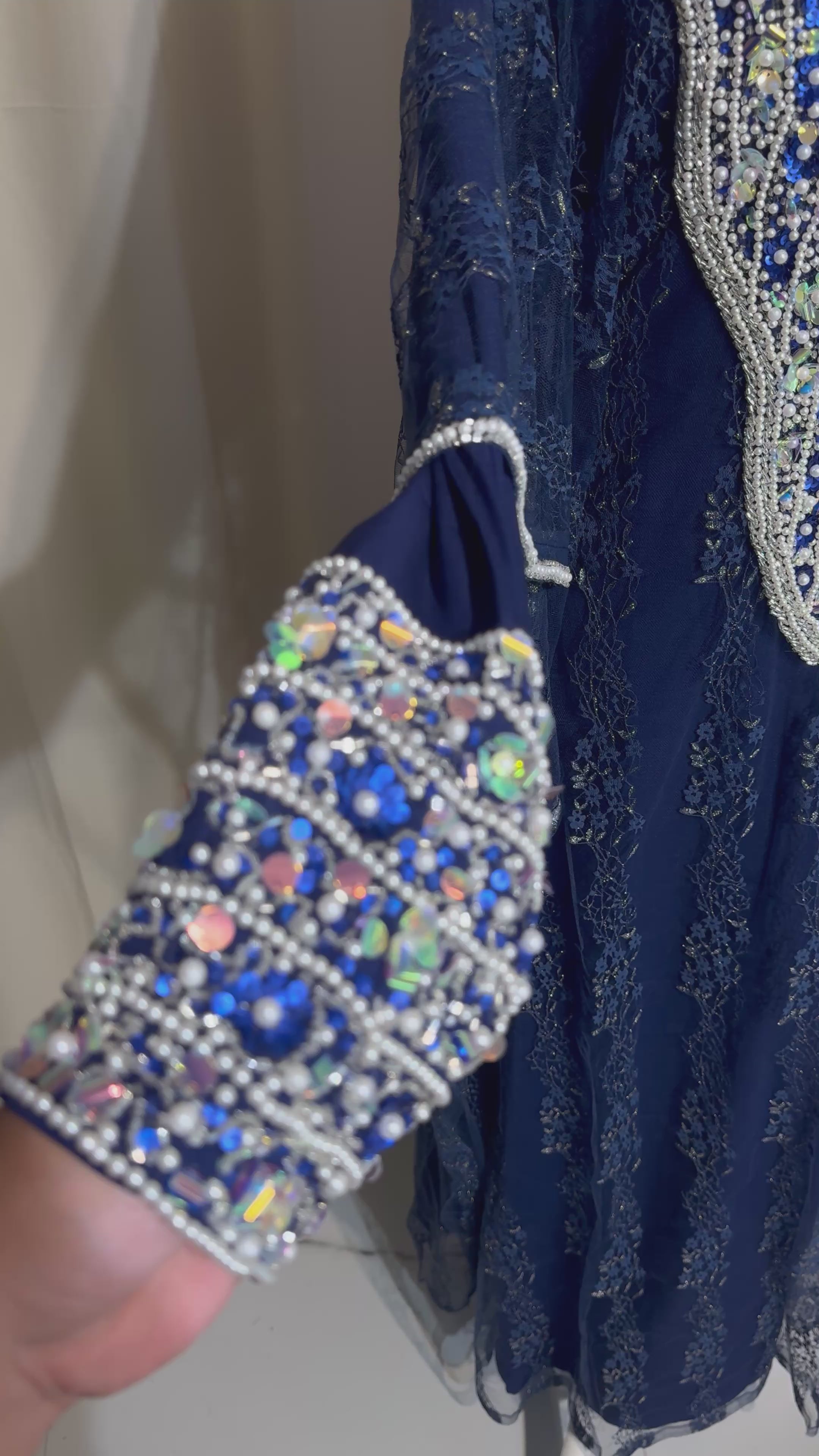 Blue Lace Emirati Thobe