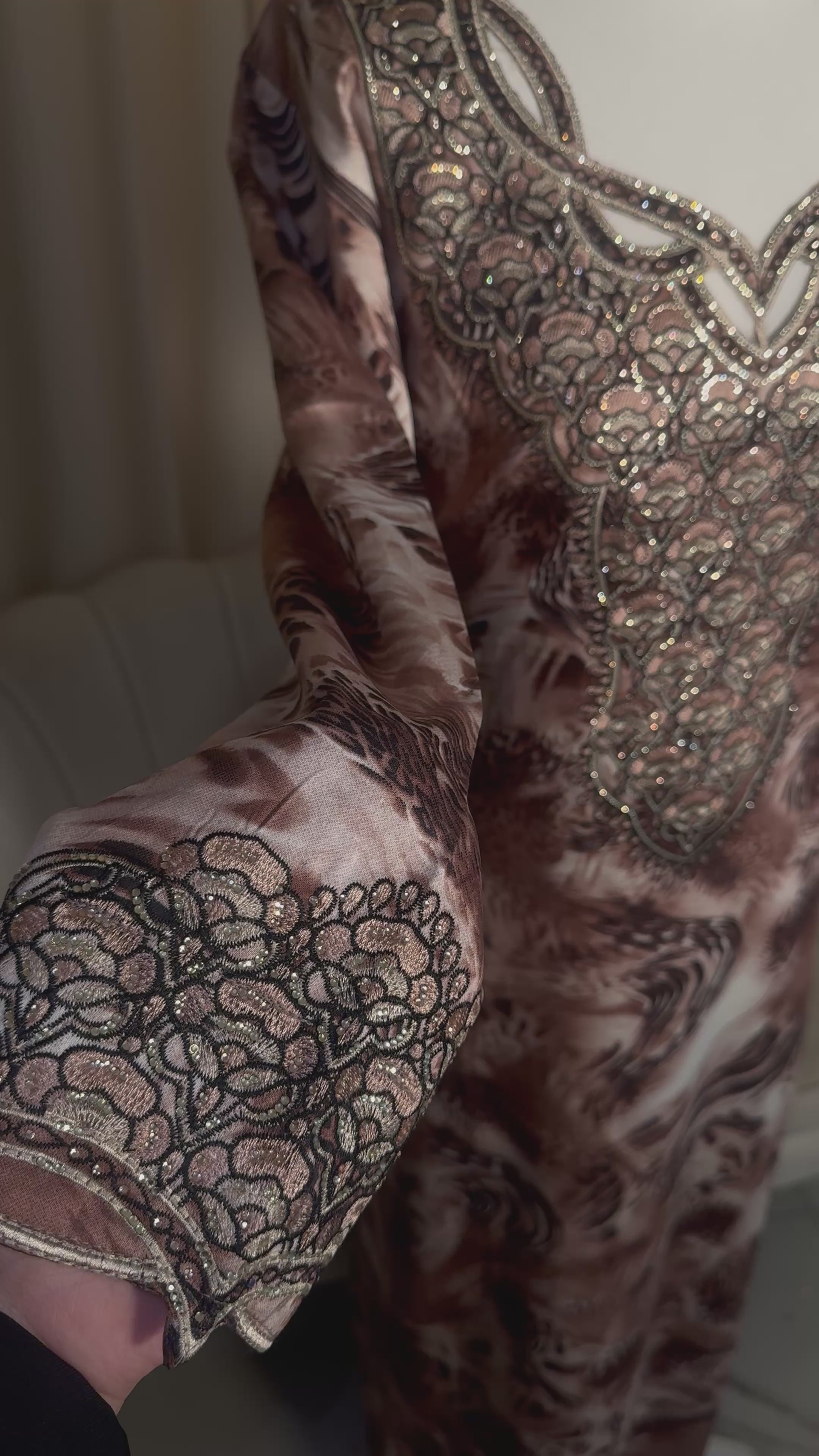 Rose Gold Leopard Cut Out Makhawer & Sheila