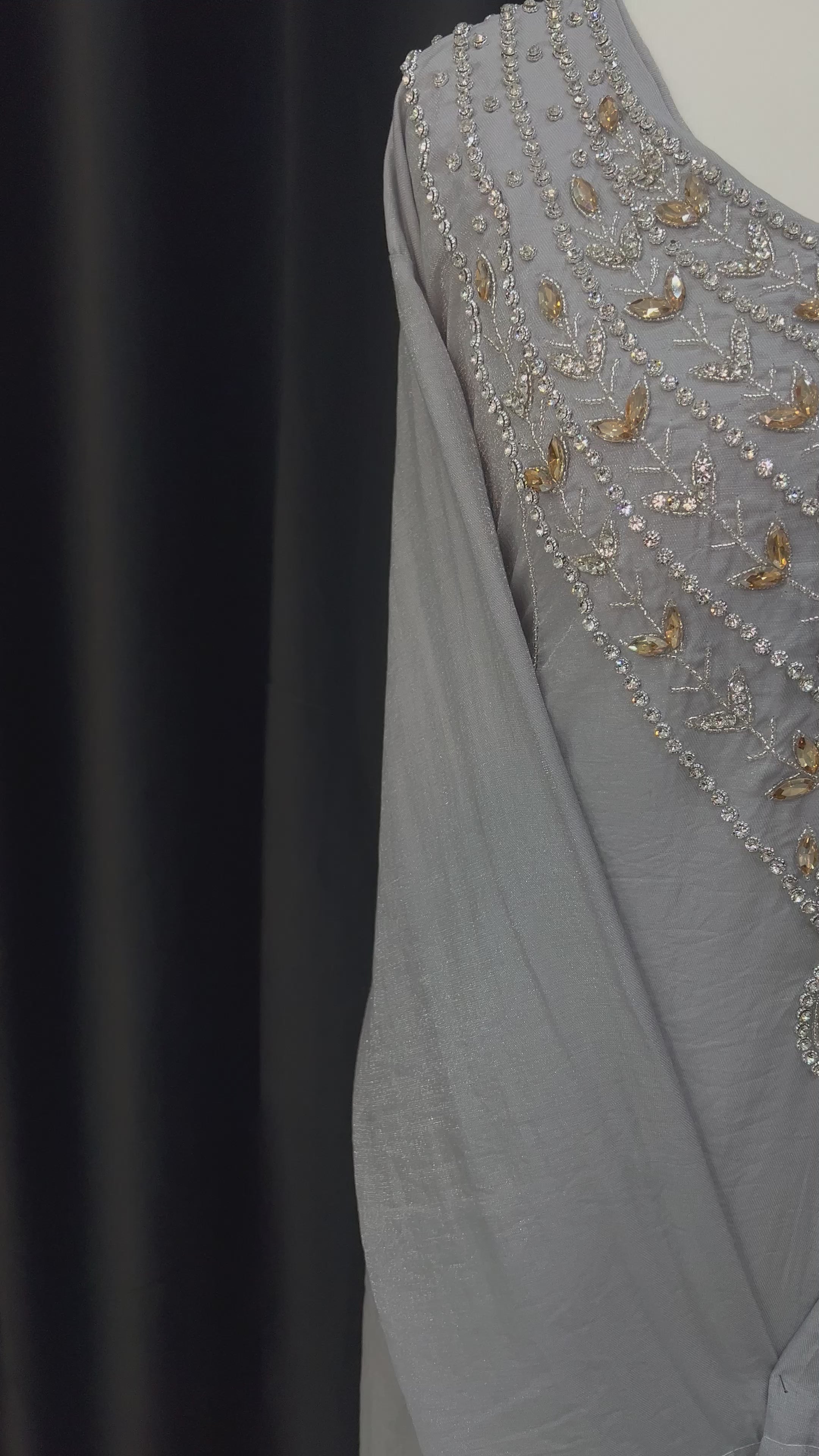 Light Grey Shimmer Makhawer Size (60)